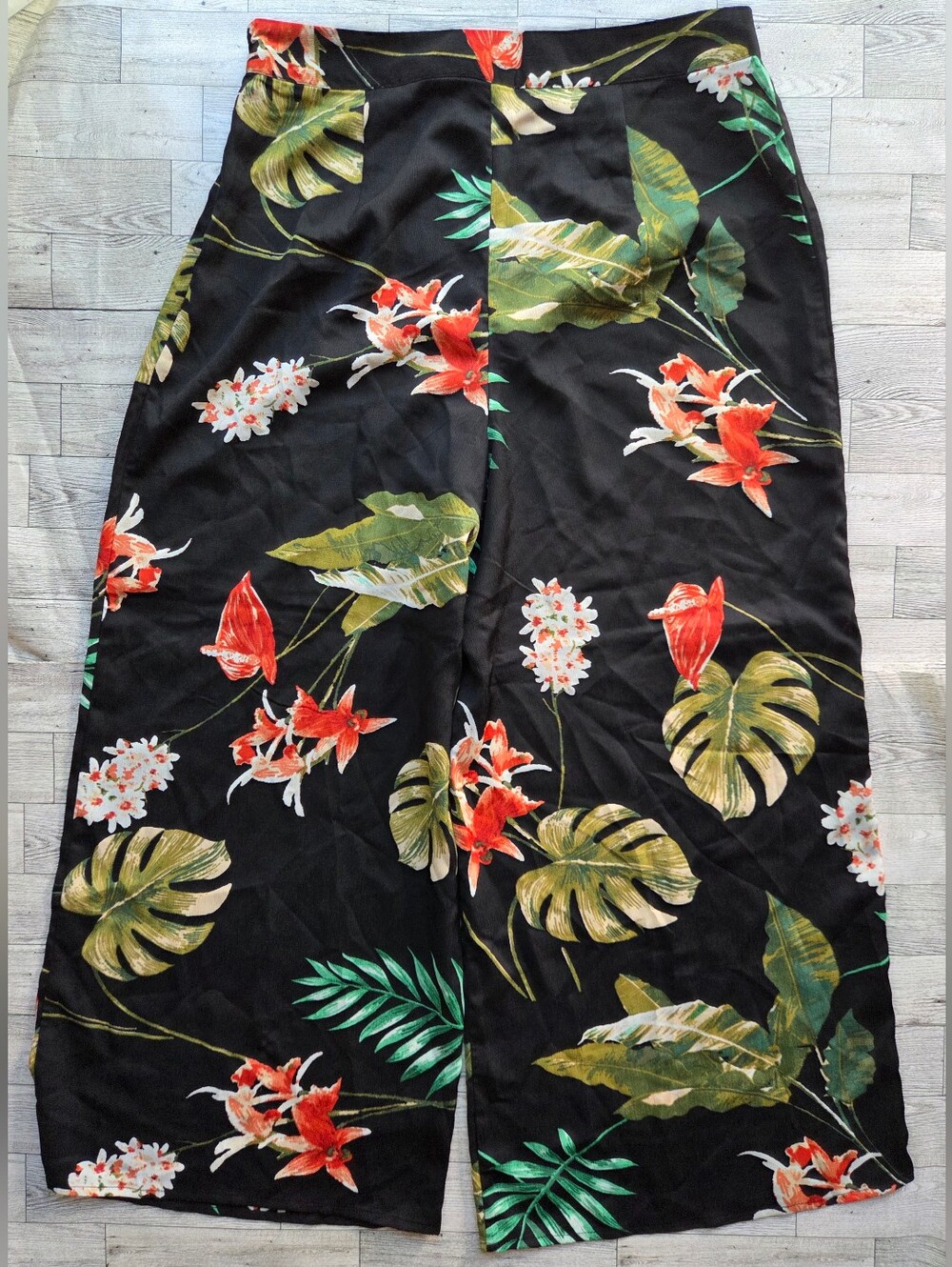 Sweet Wanderer Tropical Wide Leg Palazzo Pants
